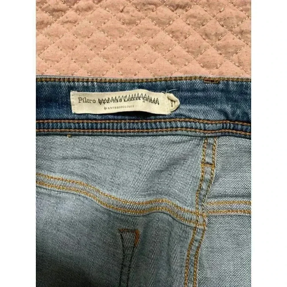 anthropologie Pilcro Women's Jeans Size 31 Blue Slim Boyfriend Long Pants - Picture 4 of 11